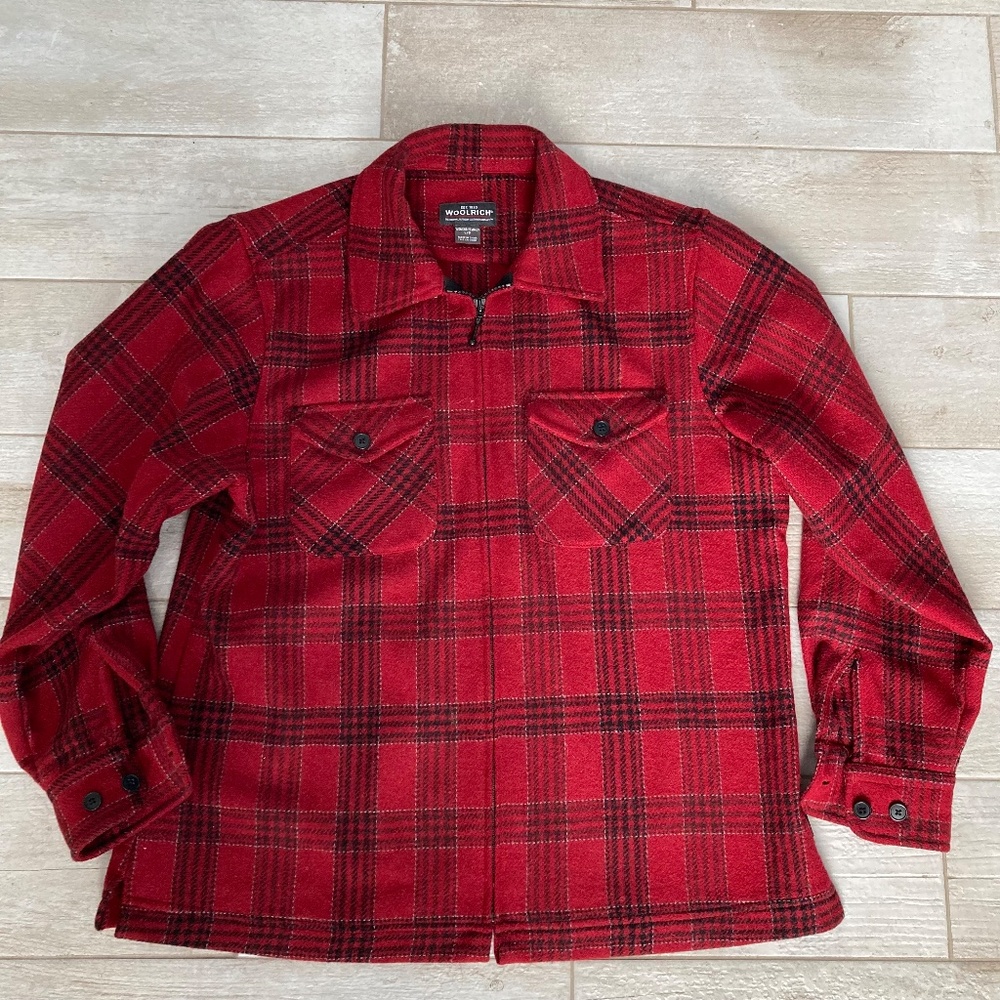 Ladies Woolrich Zip Up Shacket, Size L